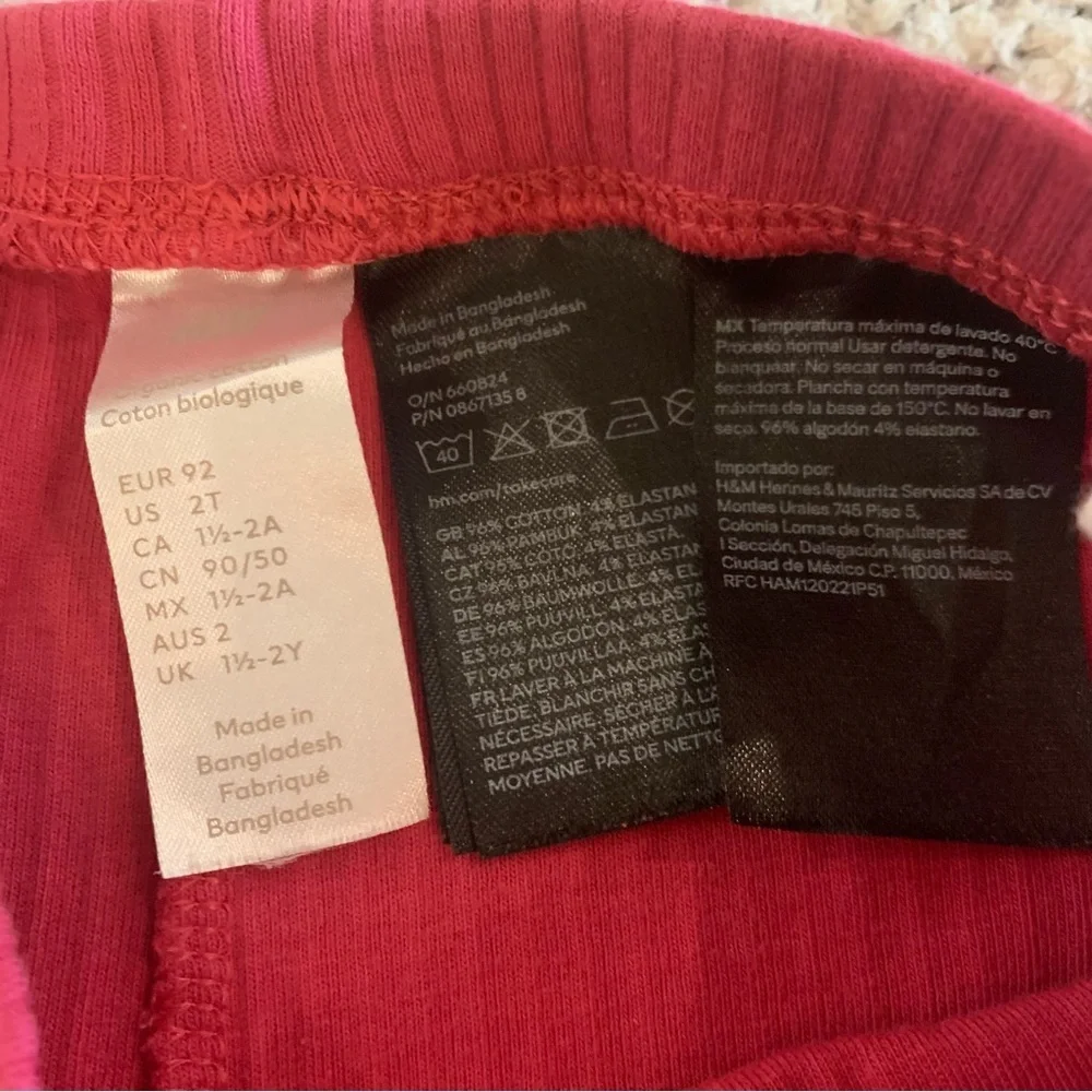 H&M Pink Organic Cotton Top